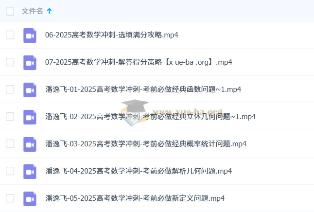 潘逸飞 2025高三高考数学 冲刺班