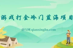 游戏打金冷门蓝海项目 手机简单操作 单机收入100＋ 可批量复制操作