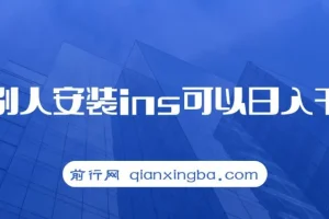帮别人安装ins，一单赚10元-30元不等，可以日入千元