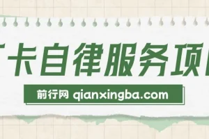 打卡自律服务项目，零成本操作简单小白可做，赛道小众需求量高，一单高达90元月入1w+