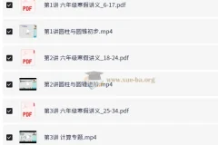 小学数学 6年级数学 刘庆涛 寒假