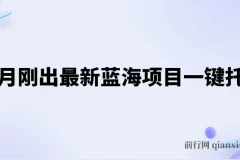 五月刚出最新蓝海项目一键托管 ，躺赚收益分成 日产无上限