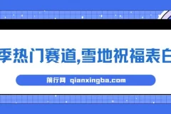 冬季热门赛道，零成本，雪地祝福表白，多种变现方式，AI一键自动生成，日入1000+