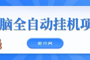 无脑全自动挂机项目，单账号利润150＋！可批量矩阵操作