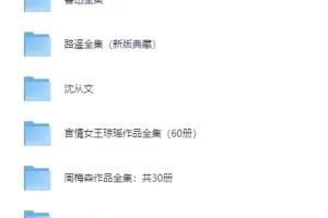 八大知名作家著作合集 金庸 鲁迅 路遥 周梅森 郑渊洁 王小波等[PDF]