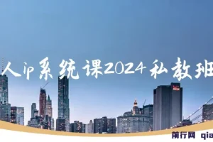 个人ip系统课2024私教班，打造高价值个人ip涨粉转化变现闭环