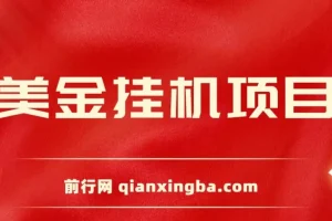 美金挂机项目，单窗口一天12，官方免费插件自动运行，对小白友好