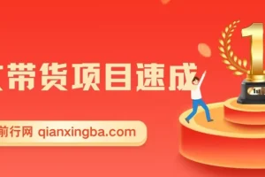 图文带货项目速成1.0：无需真人出镜，无需自己发货，无需开播也能赚钱！