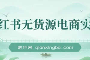 2024新电商风口，小红书无货源电商实战，带一部分人先冲进小红书