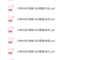 《53高中知识清单》知识图谱(九科)[PDF]