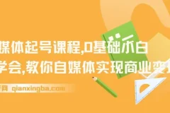 【精】AI自媒体起号课程，0基础小白两周学会，教你自媒体实现商业变现
