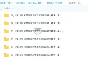 孙竞轩 2025高三高考物理 密训班