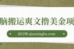 通过搬运国内爽文赚美金项目，操作简单，无脑搬运，月入2000美金