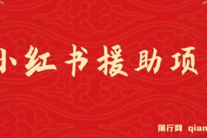 赛道冷门收入却不低，小红书援助项目值得去做