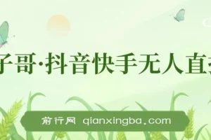 【精】宝子哥·抖音快手无人直播【7-8月新课】无人直播天花板