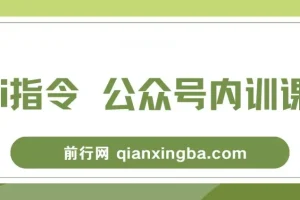 Ai指令-公众号内训课：学会ai指令+公众号的底层逻辑（7节课）