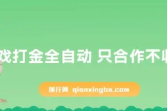 游戏打金全自动 只合作不收费 日入300-2000＋