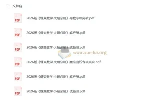 2026 蝶变数学·大题必刷