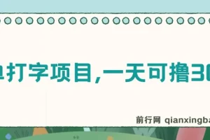 简单打字项目，一天可撸300+，单日无上限，多劳多得！