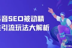 抖音SEO被动精准引流玩法大解析，抖音精准引流推广操作方法