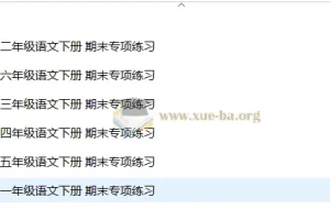 2025春小学语文 1-6年级 语文期末专项练习