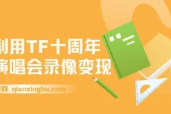 利用TF十周年演唱会录像变现，日入1000+，简单无脑操作