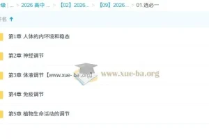 周芳煜煜姐 高中生物 2026高二生物一轮 更新中