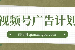 视频号广告计划，AI小程序一键生成作品， 单视频收益300+