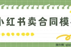 蓝海项目 小红书卖合同模板 无脑搬运 一部手机日入500+（教程+4000份模板）