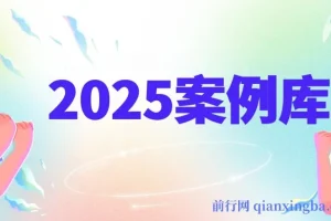 2025案例库，收录各行业大咖的方法论