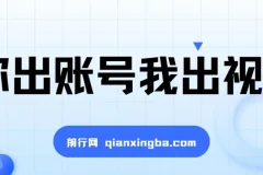 你出账号我出视频，每天5分钟，一键发布，有播放就有收益，日入500+
