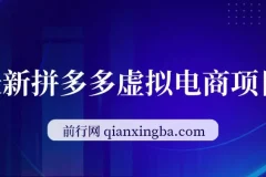 最新拼多多虚拟电商项目，自动化无人成交，单店月入3000，适合批量放大