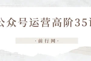 公众号运营高阶35讲