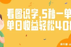 验证码录入，看图识字，几秒一单，单日收益200+