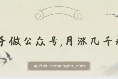 付费文章：新手做公众号，月涨几干粉，方法很简单，上手就能做