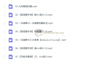 2024-2025初二数学 徐丝雨 A+暑假 秋季班 寒假 春季班