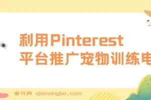 利用Pinterest平台推广宠物训练电子书，不用创作内容，只需要每天利用业余时间，上传宠物图片就能挣美金!