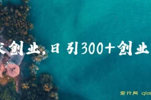 在家创业，日引300+创业粉，一年收入30万，闷声发财的小生意，比打工强