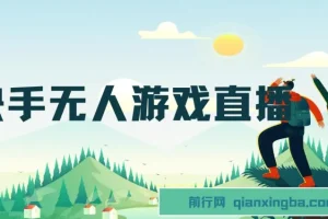 快手游戏无人直播：一条龙的变现系统帮你无忧躺赚 单价15元，一周赚了34万