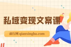 从文案到成交，私域&变现指南：朋友圈策略+文案撰写+粉丝运营实操