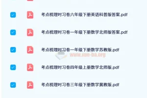 王朝霞考点梳理时习卷 1-6年级