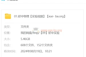 初中物理 实验视频 合集打包 5.46G