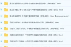 中考数学重难点专题训练 word文档