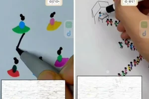 抖音画立体小人，懒人不露脸直播玩法，引流猛变现快，一单19.9，日收益破千