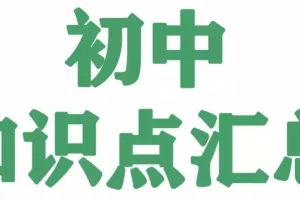 《名师总结》2025年秋初中全科知识笔记