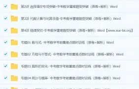 中考数学重难点专题训练 word文档