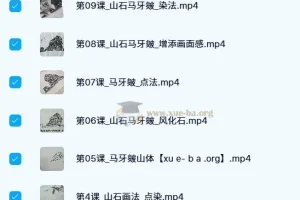 跟程小平老师学中国画教学74集书法美术