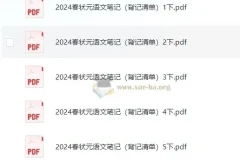 1-6年级 状元笔记 背记清单 24秋