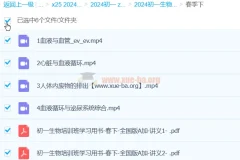 2024初一生物 张雨桐 A+春季班