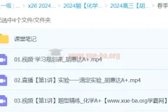 2024高三高考化学 胡惠达 春季班A+